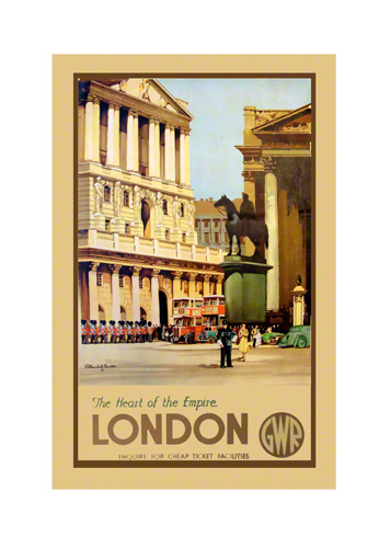 London Bank of England Railway Poster Print