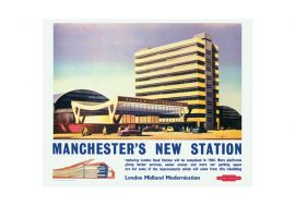 Print of Manchester Piccadilly Railway Station Railway Poster