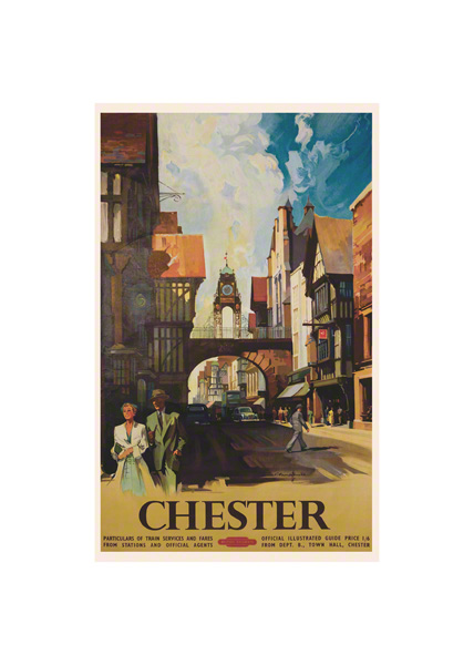 The Eastgate Clock Chester taken from Foregate Street by Claude Buckle