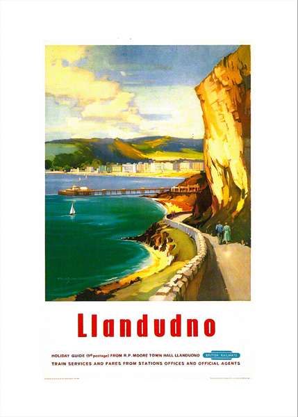 Railway Poster of Llandudno and the happy valley walk. From an oil painting by Claude Buckle category