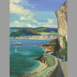 Llandudno and the happy valley walk an oil painting by Claude Buckle category