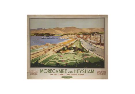Morecambe and Heysham a railway poster by Claude Buckle
