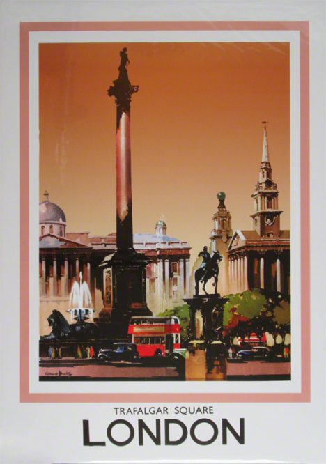 Product image for mounted print of trafalgar square
